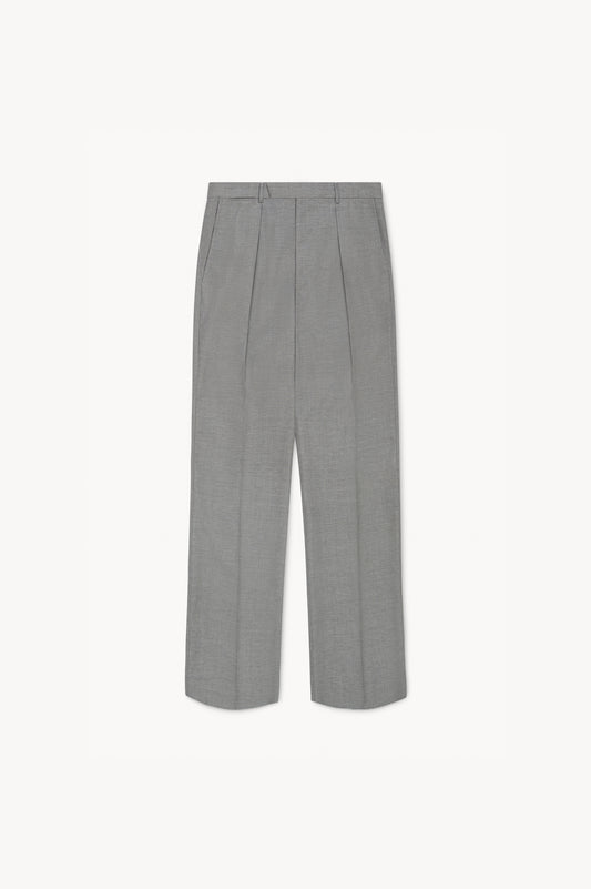 Pleated pants in merino wool