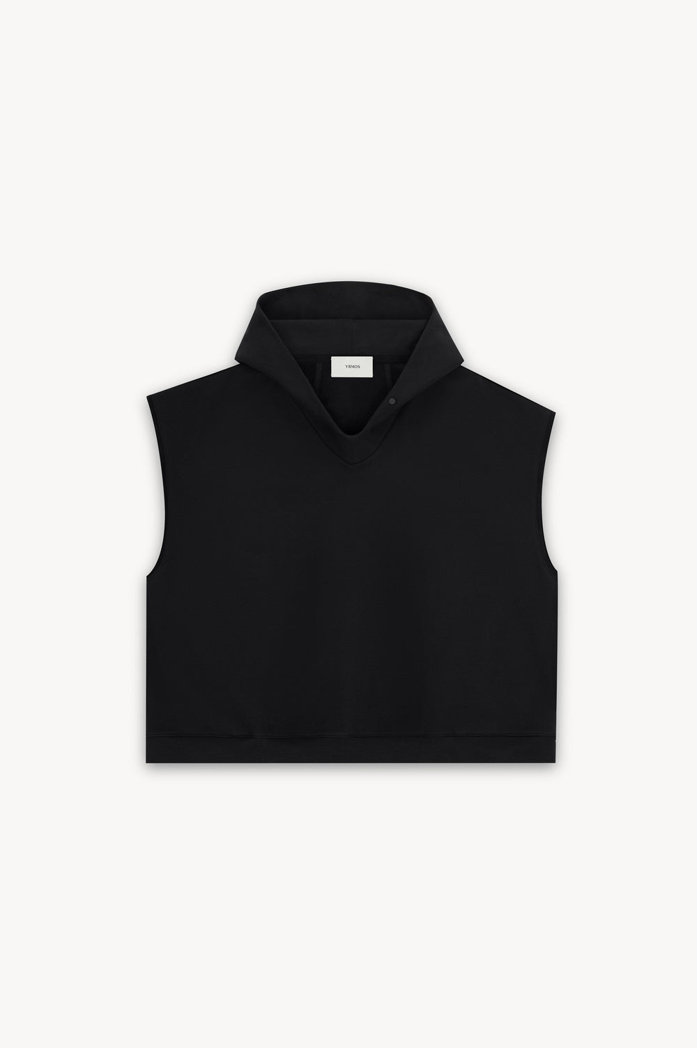 Hooded Sleeveless Sweater in Organic Cotton Fleece