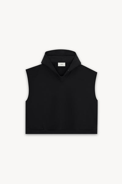 Sleeveless Hooded Sweater in Organic Cotton Oversized Fit - YRMOS